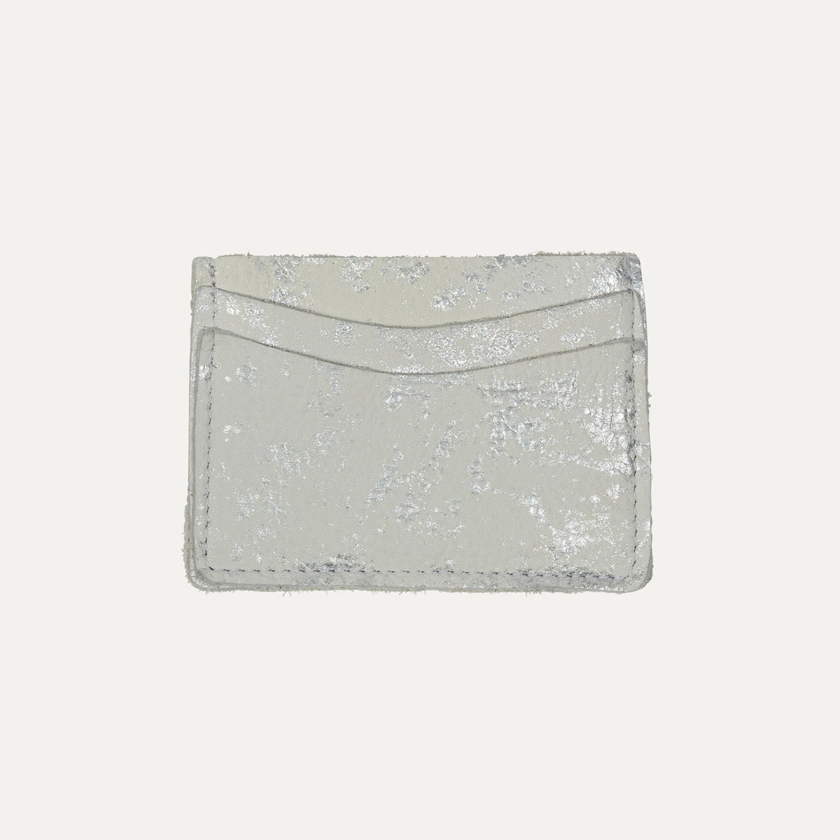 Card Holder | White Silver Metallic - PaulyJen