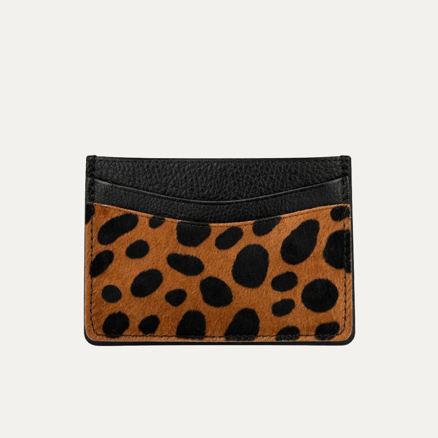Card Holder | Black + Brown Cheetah - PaulyJen