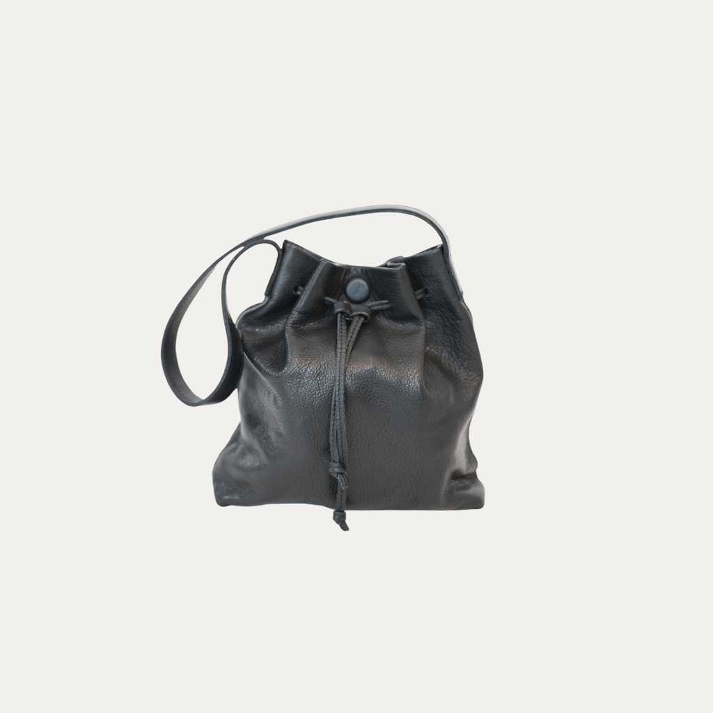 Shoulder Bag | Black Leather - PaulyJen
