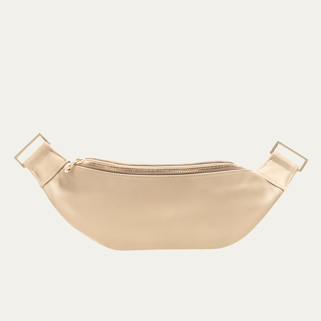Tan Leather with Gold Hardware Crossbody and Fanny Pack