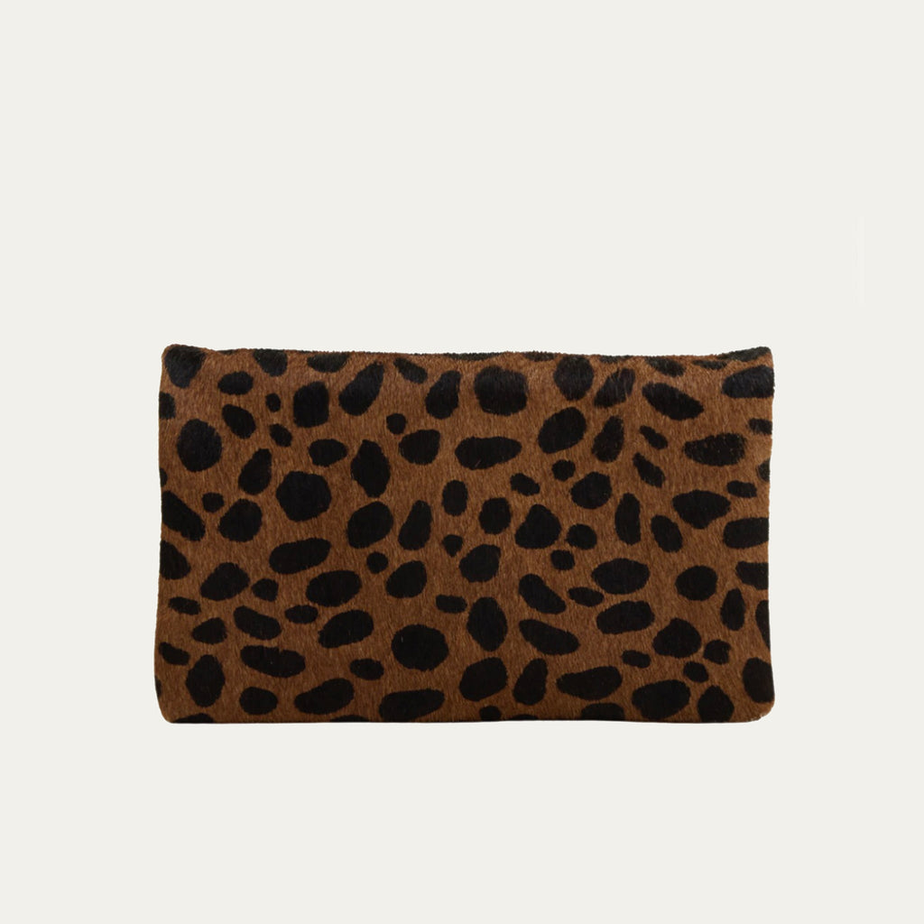 Belt Bag | Black + Brown Cheetah Leather "The Dua" 