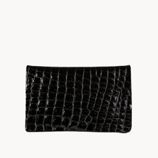 Multi-Functional Belt Bag | Black Croc Print Patent Leather | PaulyJen