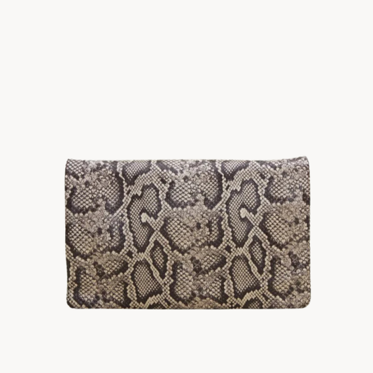 Multi-Functional Belt Bag | Tan + Brown Snake Print Leather | PaulyJen