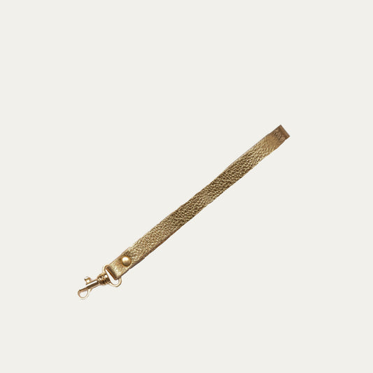 Wristlet Strap Attachment | Gold Metallic + Gold Hardware - PaulyJen
