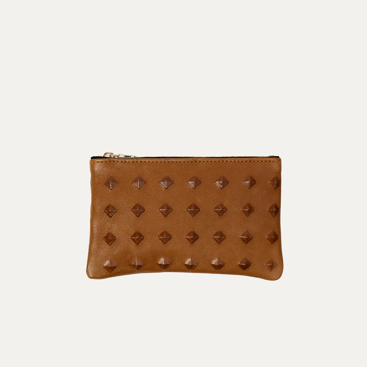 Pauly Pouch Organizer | Cher Cognac Leather + Gold Hardware - PaulyJen