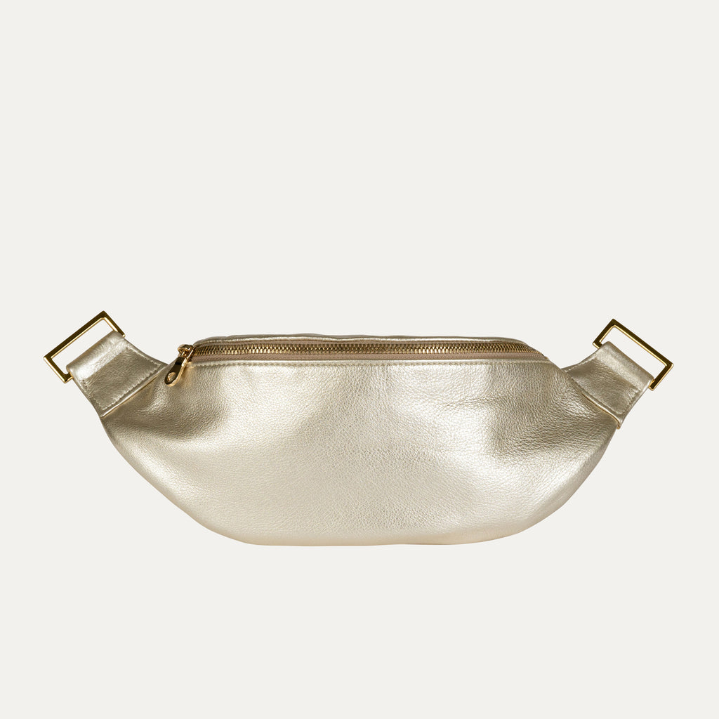 Fanny Pack + Crossbody Bag | Champagne Gold + Gold Hardware