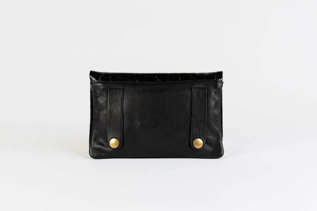 Belt Bag | Black Print Patent Leather