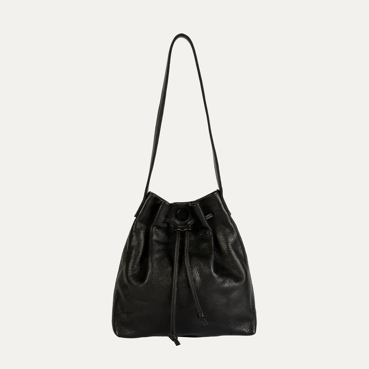 Shoulder Bag | Black Leather - PaulyJen