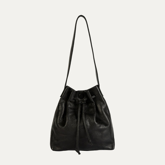 Shoulder Bag | Black Leather - PaulyJen