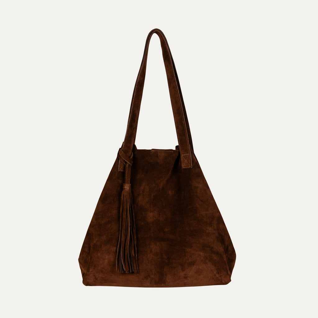 Tote Bag | Chocolate Brown Suede Nashville - PaulyJen