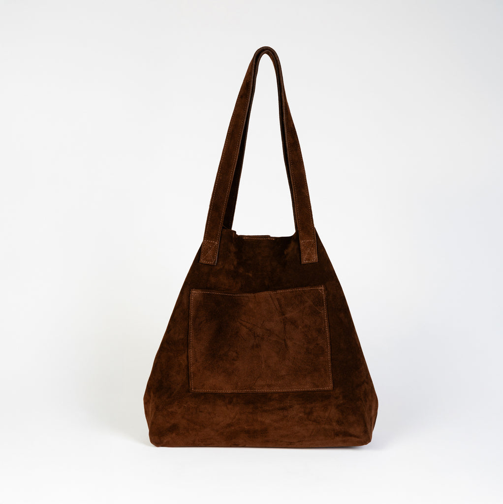 Tote Bag | Chocolate Brown Suede Nashville - PaulyJen
