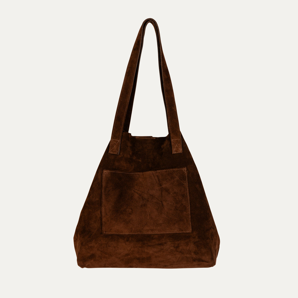 Tote Bag | Chocolate Brown Suede Nashville - PaulyJen