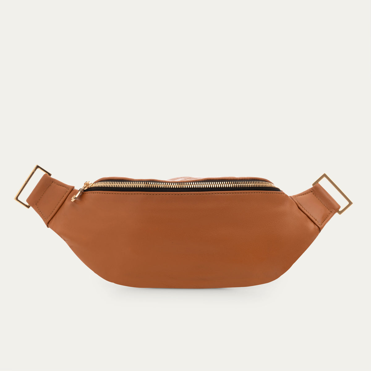 Fanny Pack + Crossbody Bag | Smooth Cognac + Gold Hardware - PaulyJen
