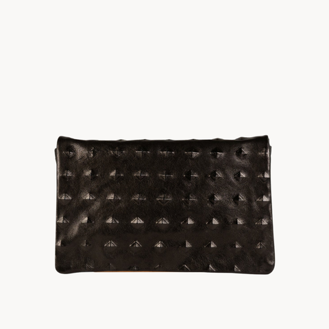 Multi-Functional Belt Bag | Pyramid Black Leather | PaulyJen