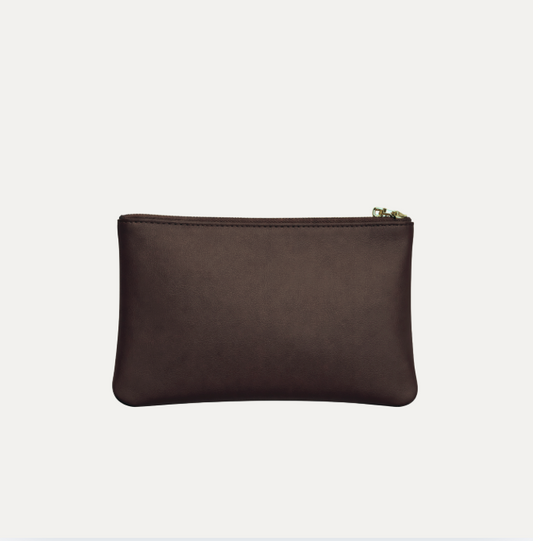 Pauly Pouch Organizer | Chocolate Brown with Gold Hardware - PaulyJen