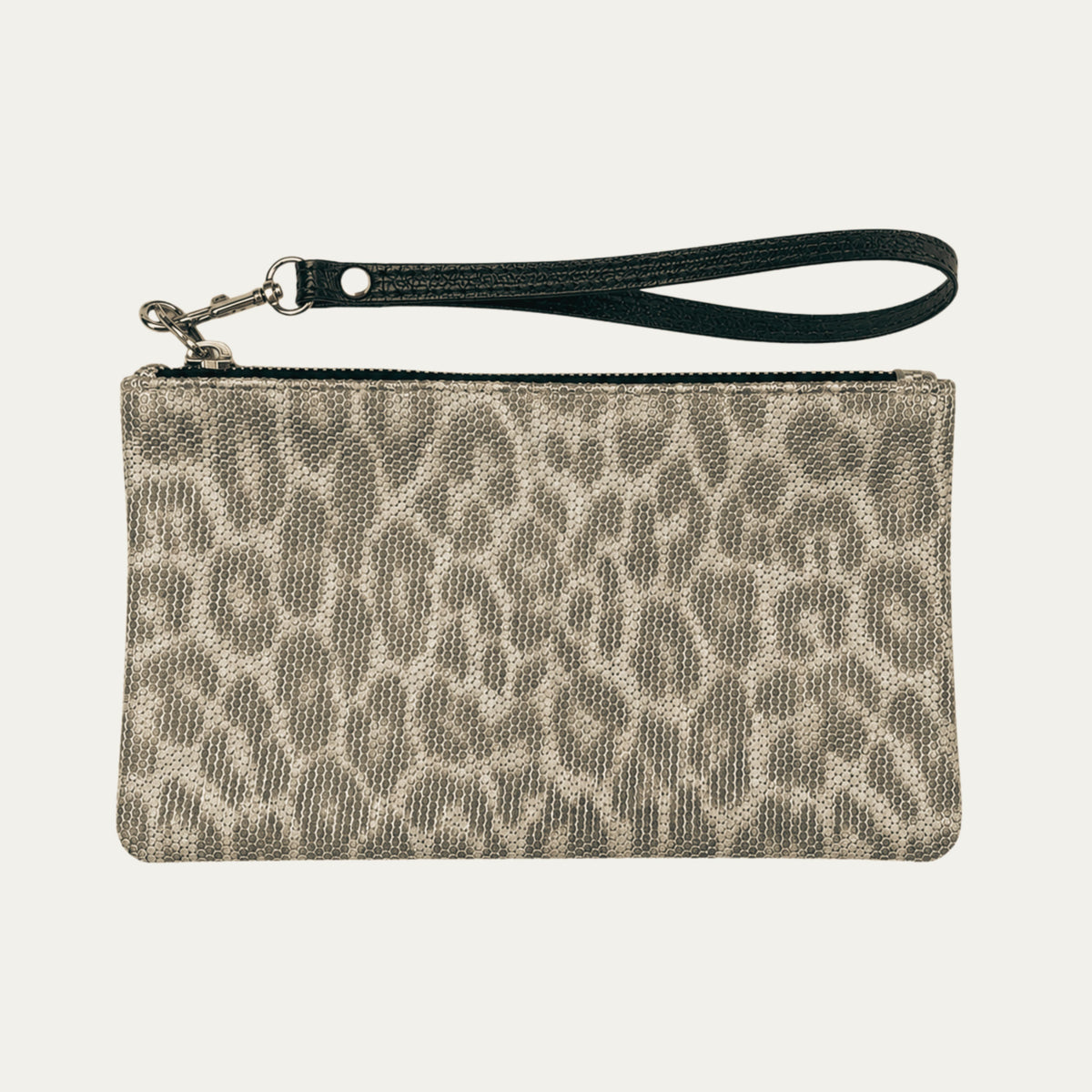 Pauly Phone Pouch | Tan Metallic Cheetah Print Leather "The Gloria"