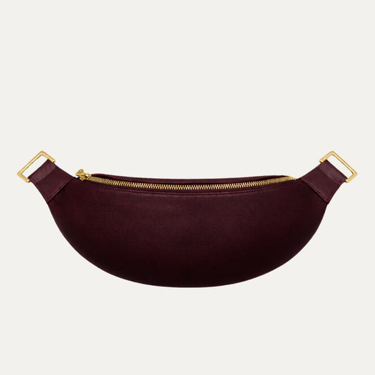 Crossbody Bag | Wine + Gold Hardware - PaulyJen