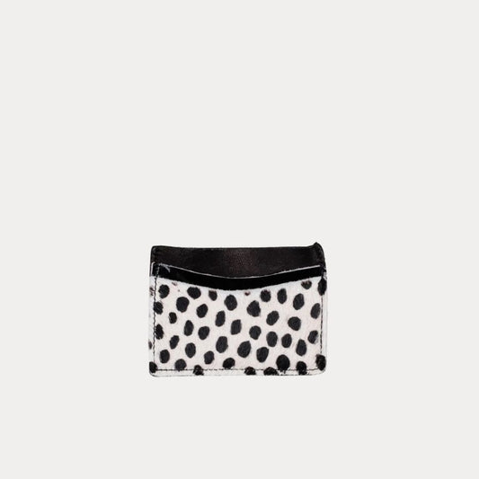 Card Holder | Black + White Cheetah