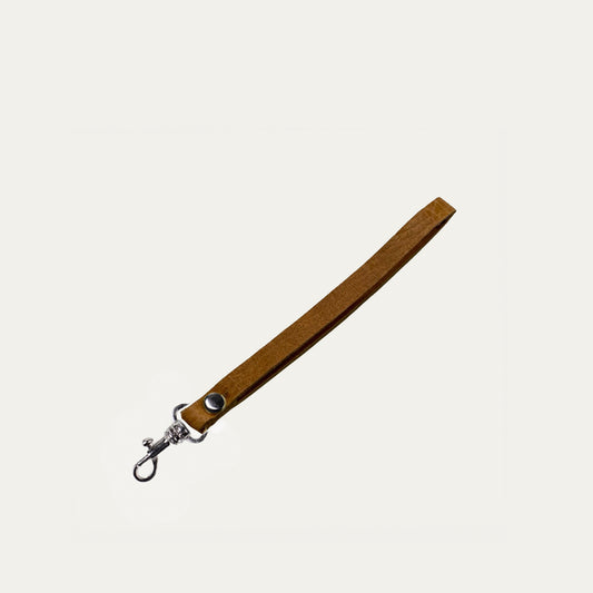Wristlet Strap Attachment | Cognac with Silver - PaulyJen
