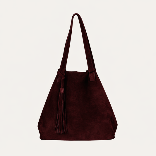 Tote Bag | Wine Suede