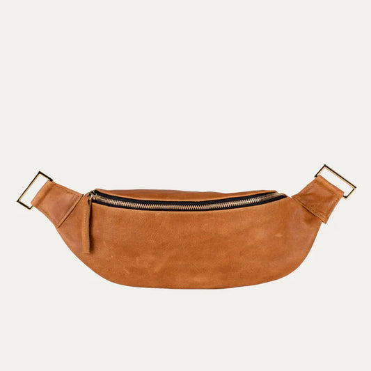 Crossbody Bag | Distressed Cognac Leather - PaulyJen