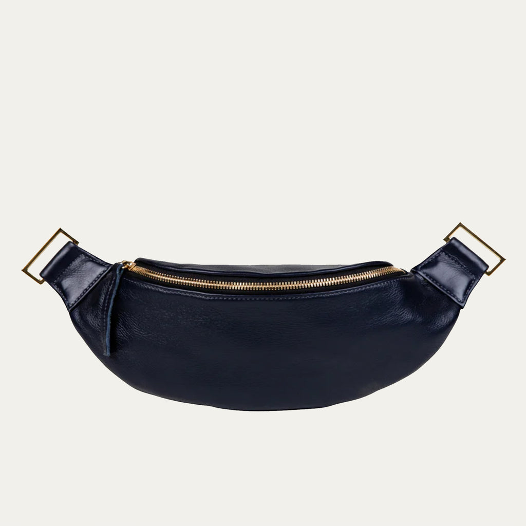 Navy Leather with Gold Hardware Crossbody and Fanny Pack - PaulyJen