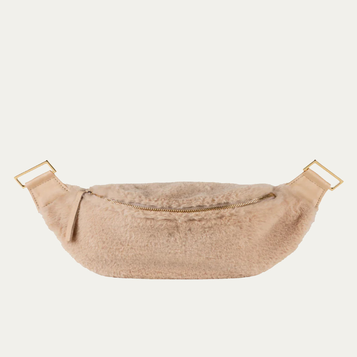 Genuine Shearling Fanny Pack + Crossbody Bag | Tan + Gold Hardware - PaulyJen