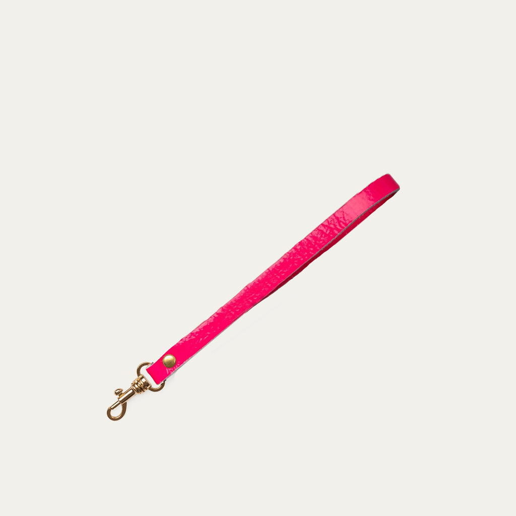 Wristlet Strap Attachment | Neon Pink + Gold Hardware - PaulyJen