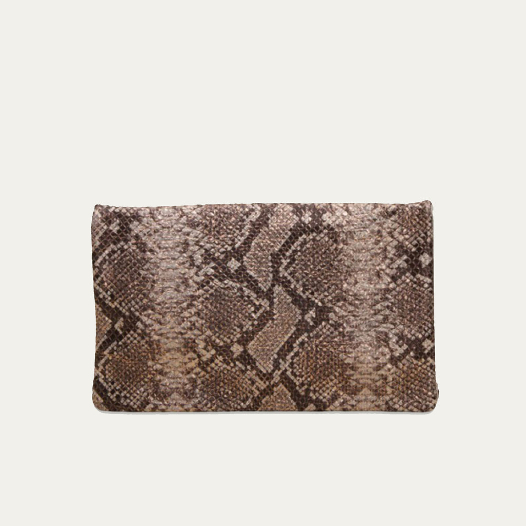 Belt Bag | Brown Snake Print Leather "The Rosie" 