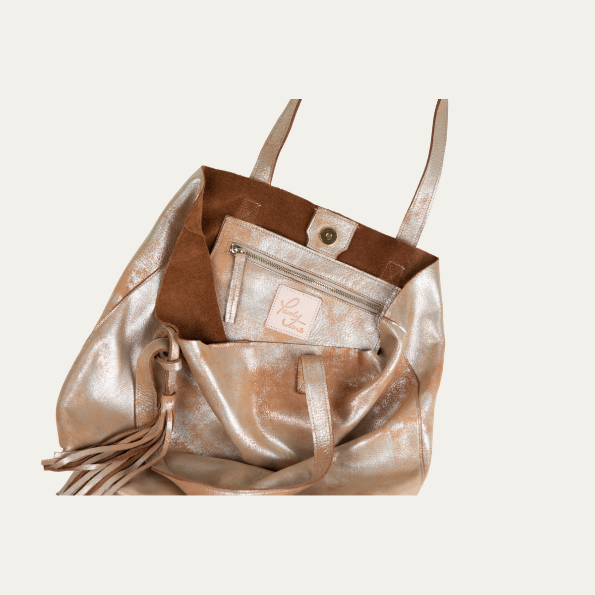 Blush Metallic/New York Tote Bag - PaulyJen