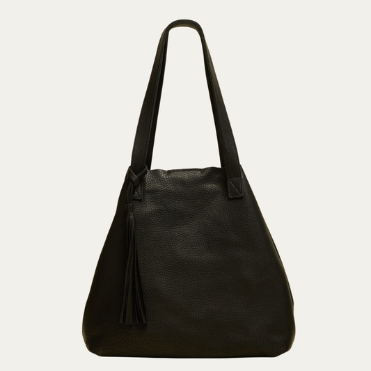 Black Leather/Los Angeles Tote Bag - PaulyJen
