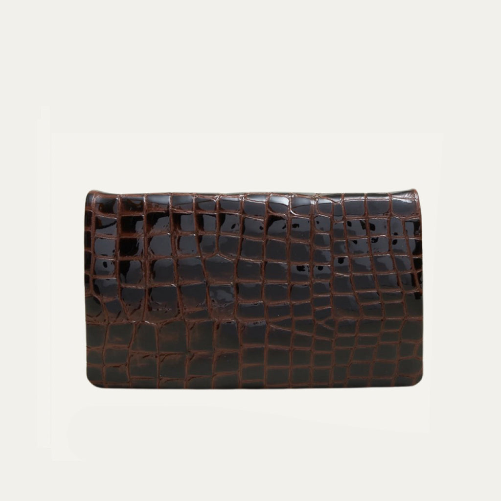 Belt Bag | "The Arianna" | Brown Croc Print Patent Leather 