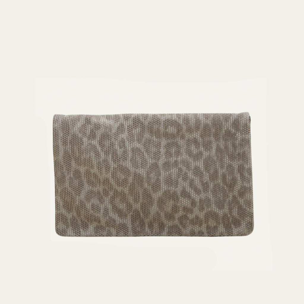 Belt Bag | Tan Metallic Cheetah Print Leather "The Gloria" 