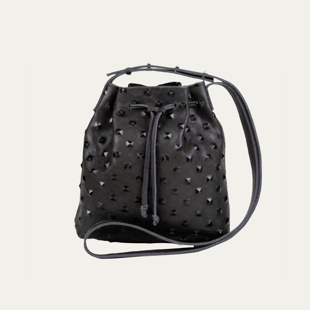 Grey Embossed Leather with Silver Hardware /The Cher Mini Crossbody Tote - PaulyJen