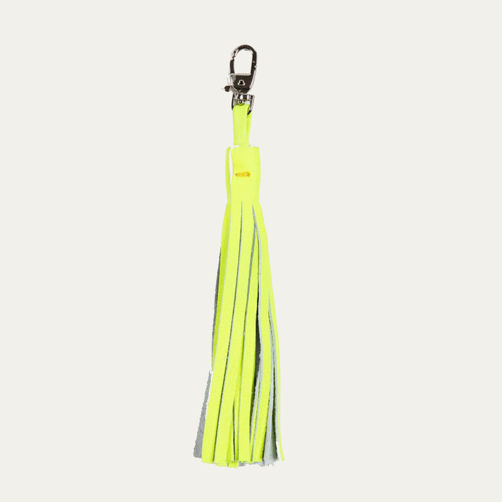 Fringe Tassle | Neon Yellow + Silver Hardware - PaulyJen