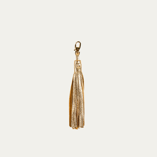 Gold Metallic Leather Fringe - PaulyJen