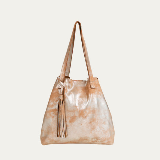 Blush Metallic/New York Tote Bag - PaulyJen
