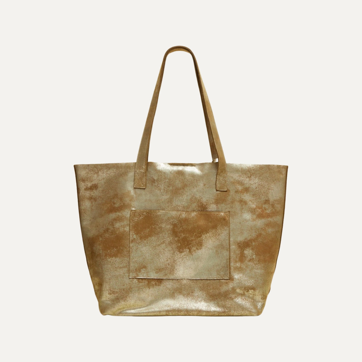 Gold Metallic New York Tote Bag - PaulyJen