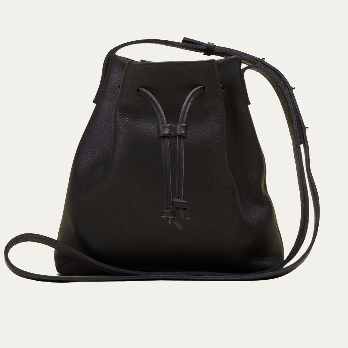 Black Leather with Gold Hardware Mini Crossbody Tote - PaulyJen
