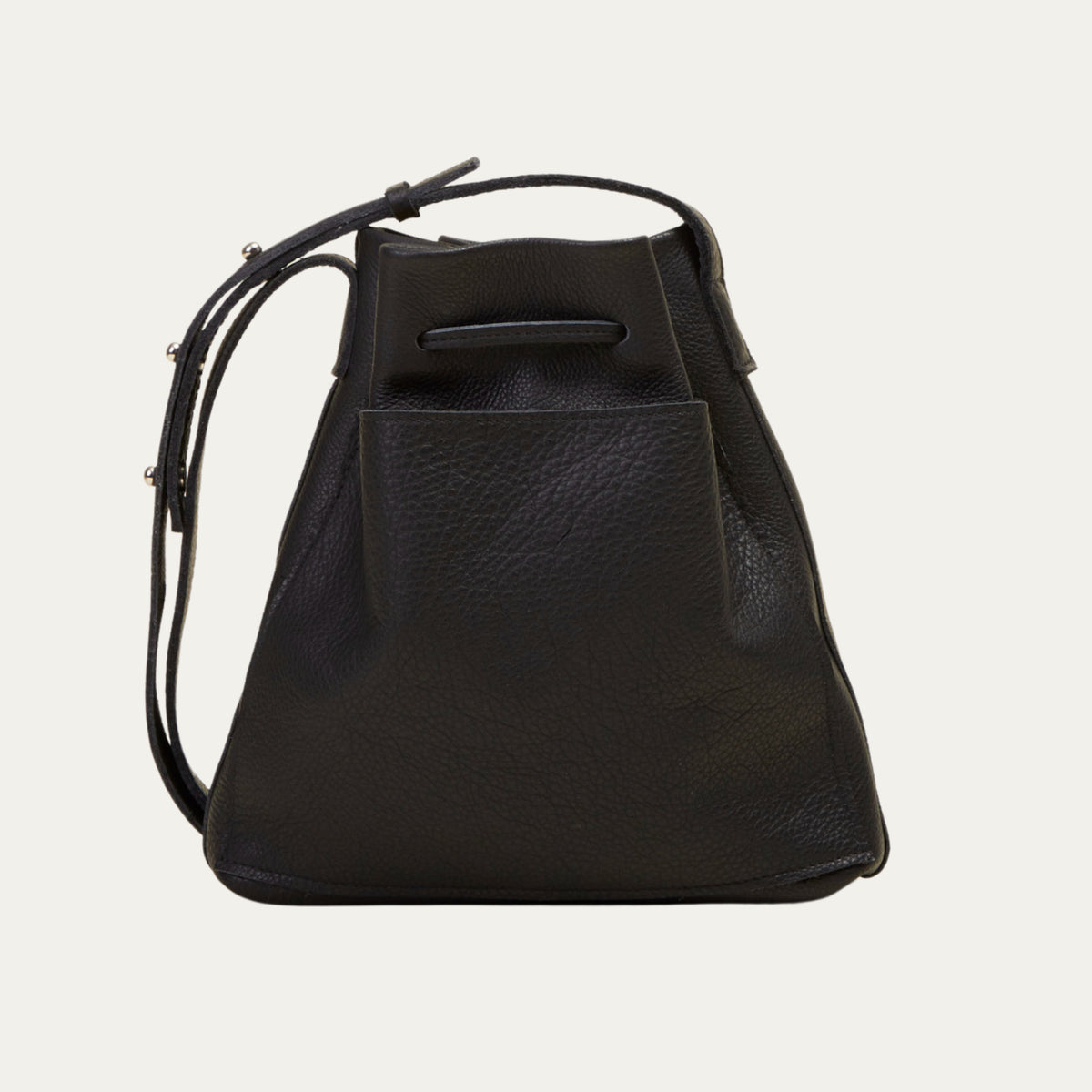 Black Leather with Gold Hardware Mini Crossbody Tote - PaulyJen
